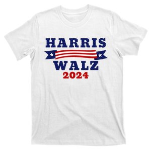 Harris Walz 2024 American Flag Kamal Harris Tim Waltz 2024 T-Shirt