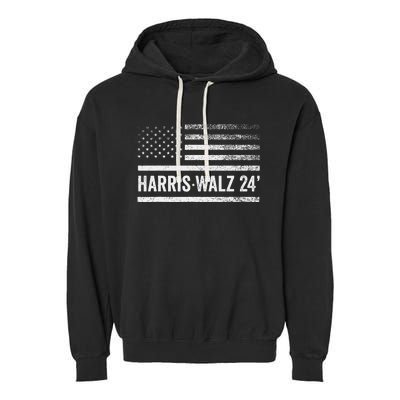 Harris Walz 2024 Election Kamala Harris Tim Walz 2024 Garment-Dyed Fleece Hoodie