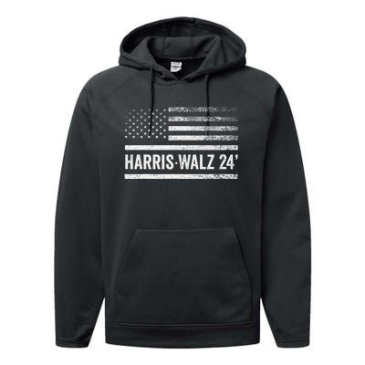 Harris Walz 2024 Election Kamala Harris Tim Walz 2024 Performance Fleece Hoodie