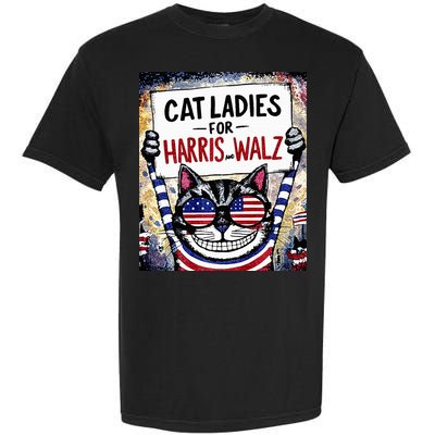 Harris Waltz 2024 Cat Ladies For Harris And Walz 2024 Premium Garment-Dyed Heavyweight T-Shirt