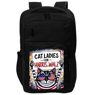 Harris Waltz 2024 Cat Ladies For Harris And Walz 2024 Premium Impact Tech Backpack