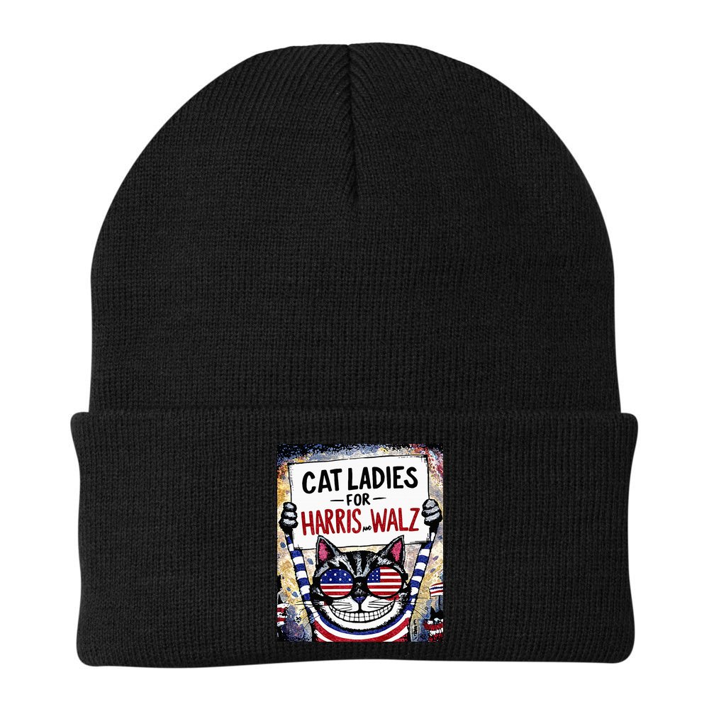Harris Waltz 2024 Cat Ladies For Harris And Walz 2024 Premium Beanie