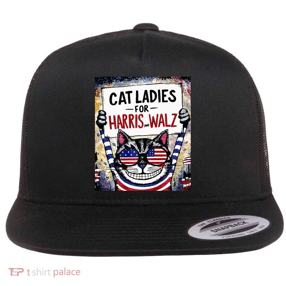 Harris Waltz 2024 Cat Ladies For Harris And Walz 2024 Premium Flatbill Hat