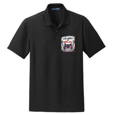 Harris Waltz 2024 Cat Ladies For Harris And Walz 2024 Premium Dry Zone Grid Polo