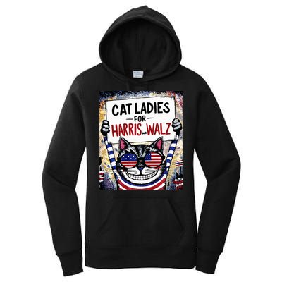 Harris Waltz 2024 Cat Ladies For Harris And Walz 2024 Premium Women's Pullover Hoodie
