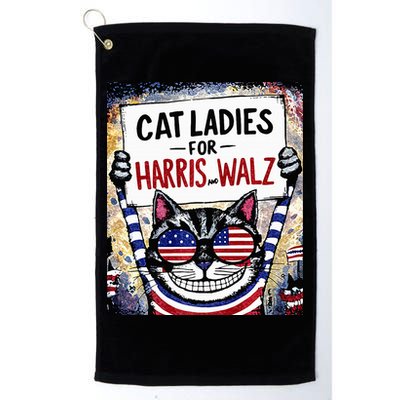 Harris Waltz 2024 Cat Ladies For Harris And Walz 2024 Premium Golf Towel