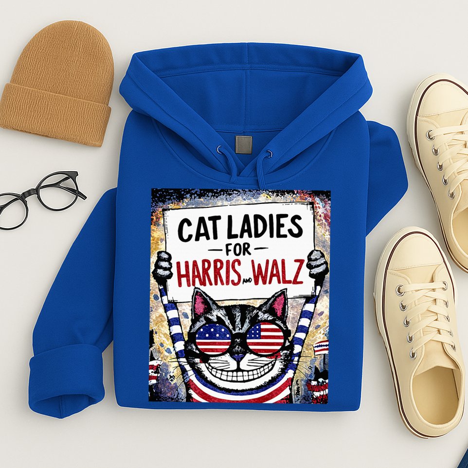 Harris Waltz 2024 Cat Ladies For Harris And Walz 2024 Premium Hoodie