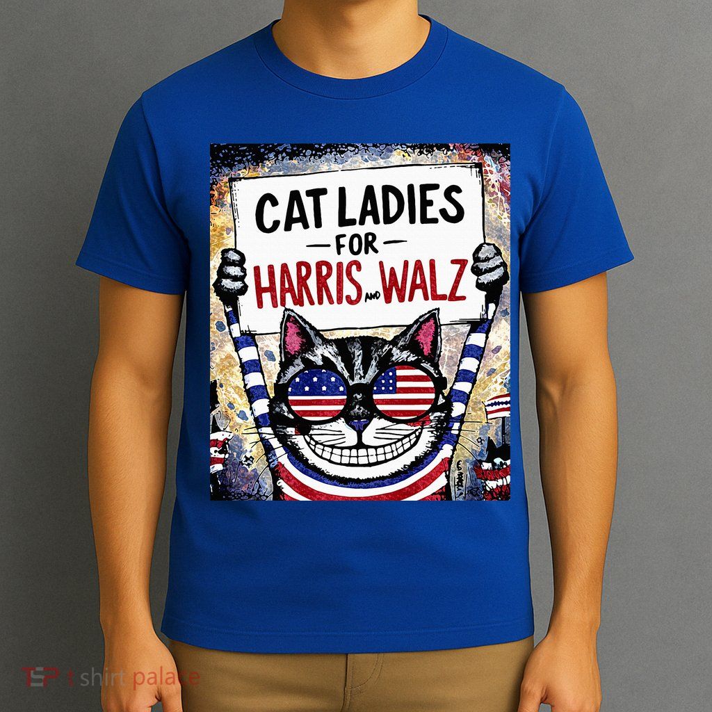 Harris Waltz 2024 Cat Ladies For Harris And Walz 2024 Premium T-Shirt