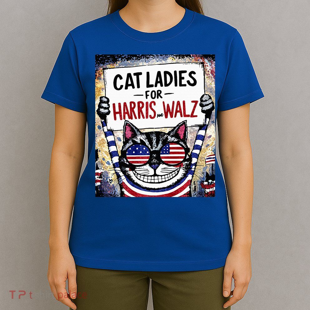 Harris Waltz 2024 Cat Ladies For Harris And Walz 2024 Premium T-Shirt