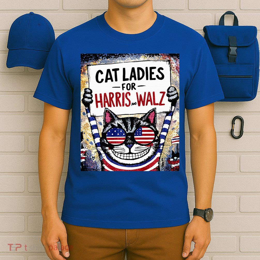 Harris Waltz 2024 Cat Ladies For Harris And Walz 2024 Premium T-Shirt