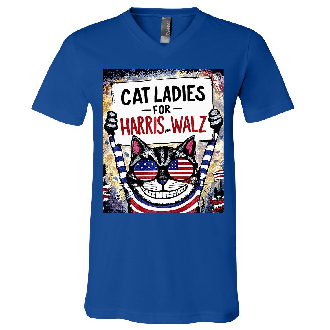 Harris Waltz 2024 Cat Ladies For Harris And Walz 2024 Premium V-Neck T-Shirt