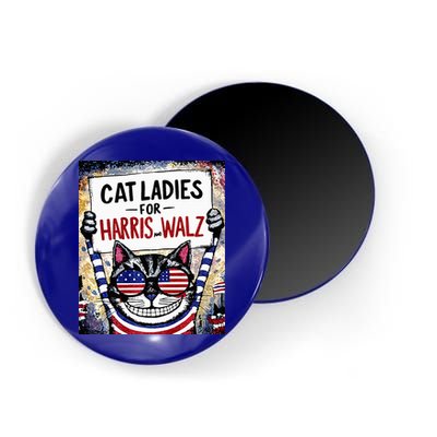 Harris Waltz 2024 Cat Ladies For Harris And Walz 2024 Premium Magnet