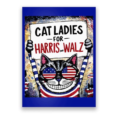 Harris Waltz 2024 Cat Ladies For Harris And Walz 2024 Premium Poster