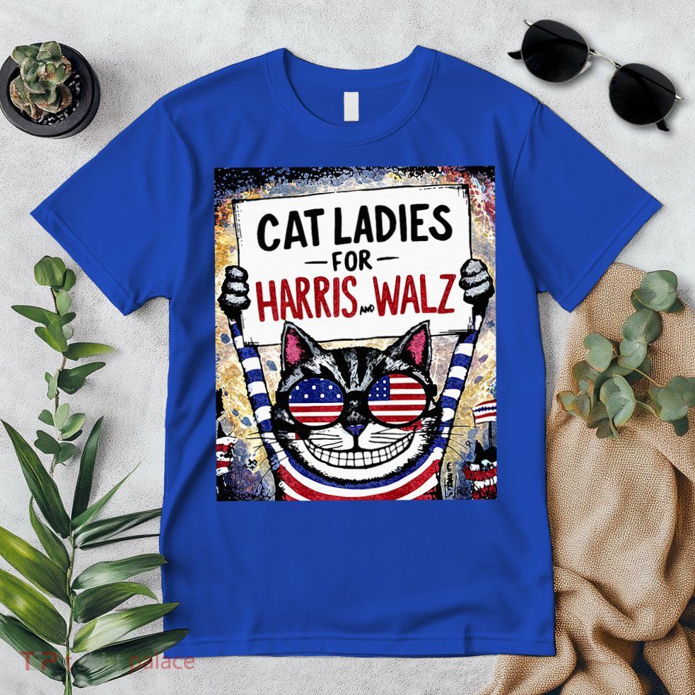 Harris Waltz 2024 Cat Ladies For Harris And Walz 2024 Premium Premium T-Shirt
