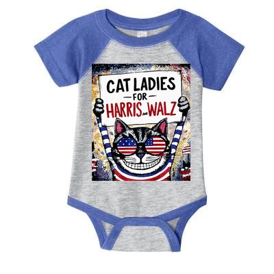 Harris Waltz 2024 Cat Ladies For Harris And Walz 2024 Premium Infant Baby Jersey Bodysuit