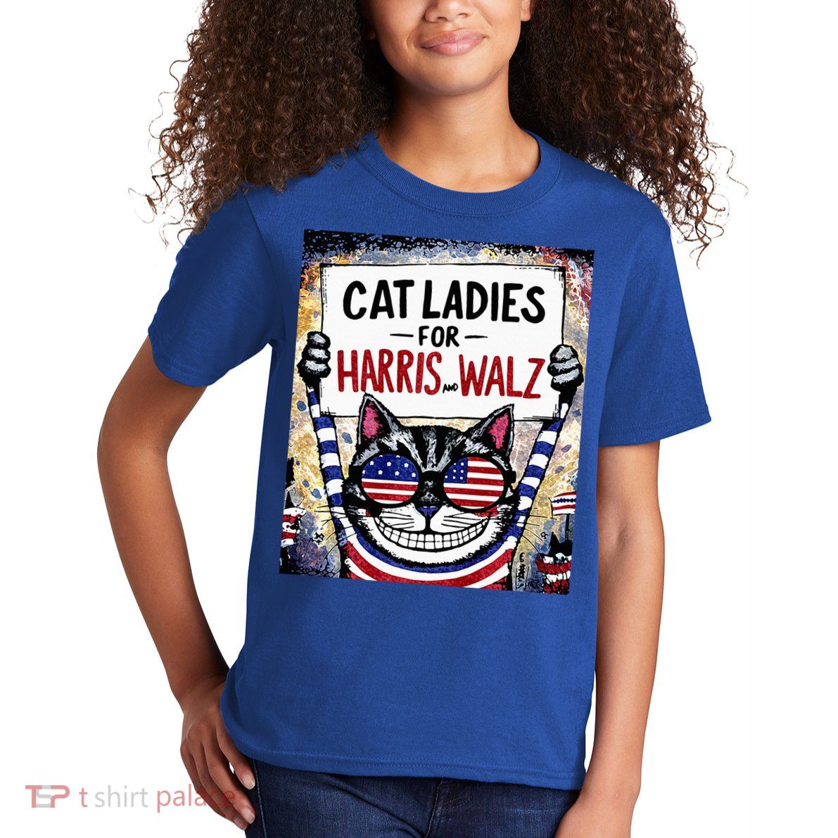 Harris Waltz 2024 Cat Ladies For Harris And Walz 2024 Premium Kids T-Shirt