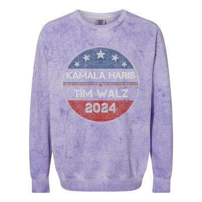 Harris Walz 2024 For President Patriotic Kamala Waltz 2024 Colorblast Crewneck Sweatshirt