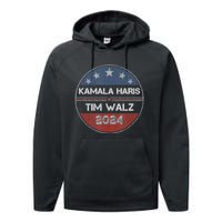 Harris Walz 2024 For President Patriotic Kamala Waltz 2024 Performance Fleece Hoodie