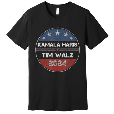 Harris Walz 2024 For President Patriotic Kamala Waltz 2024 Premium T-Shirt