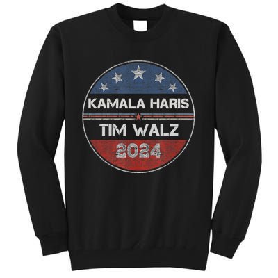 Harris Walz 2024 For President Patriotic Kamala Waltz 2024 Tall Sweatshirt