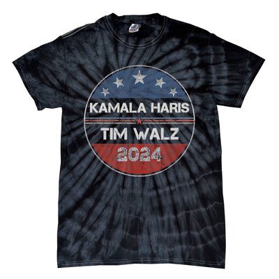 Harris Walz 2024 For President Patriotic Kamala Waltz 2024 Tie-Dye T-Shirt