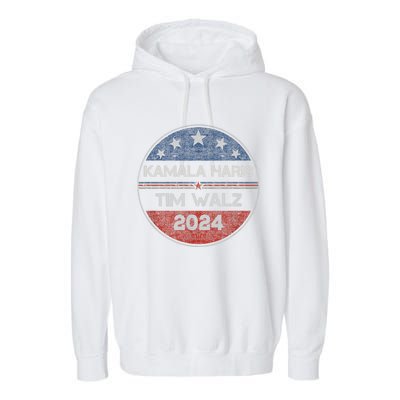 Harris Walz 2024 For President Patriotic Kamala Waltz 2024 Garment-Dyed Fleece Hoodie