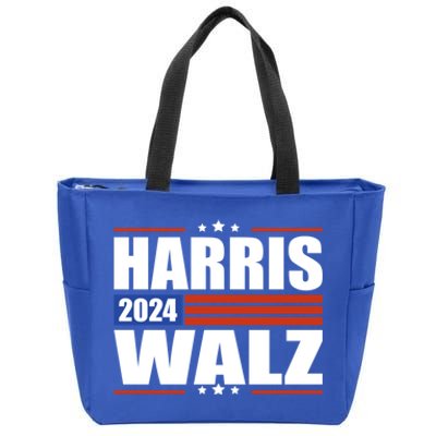 Harris Waltz 2024 Kamala Harris Tim Waltz 2024 Meaningful Gift Zip Tote Bag