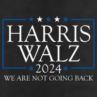 Harris Walz 2024 We Are Not Going Back Election 7 Panel Mesh Trucker Snapback Hat