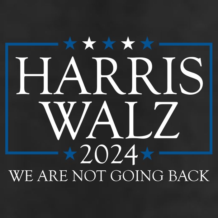 Harris Walz 2024 We Are Not Going Back Election 7 Panel Mesh Trucker Snapback Hat