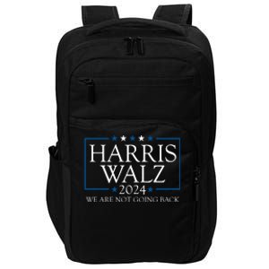 Harris Walz 2024 We Are Not Going Back Election Impact Tech Backpack