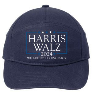 Harris Walz 2024 We Are Not Going Back Election 7-Panel Snapback Hat