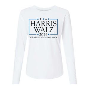 Harris Walz 2024 We Are Not Going Back Election Womens Cotton Relaxed Long Sleeve T-Shirt