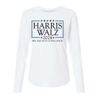 Harris Walz 2024 We Are Not Going Back Election Womens Cotton Relaxed Long Sleeve T-Shirt