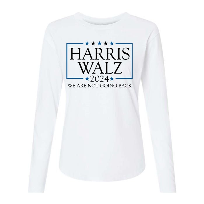 Harris Walz 2024 We Are Not Going Back Election Womens Cotton Relaxed Long Sleeve T-Shirt