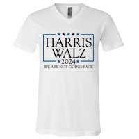 Harris Walz 2024 We Are Not Going Back Election V-Neck T-Shirt