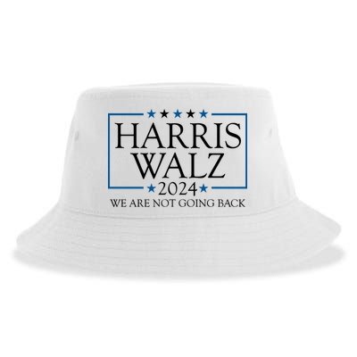 Harris Walz 2024 We Are Not Going Back Election Sustainable Bucket Hat