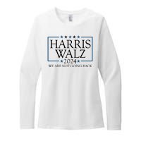 Harris Walz 2024 We Are Not Going Back Election Womens CVC Long Sleeve Shirt