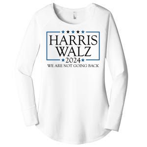 Harris Walz 2024 We Are Not Going Back Election Women's Perfect Tri Tunic Long Sleeve Shirt