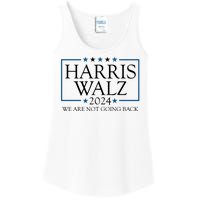 Harris Walz 2024 We Are Not Going Back Election Ladies Essential Tank