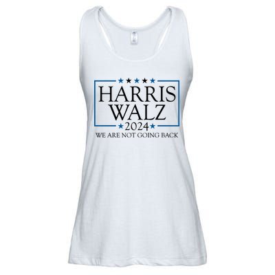 Harris Walz 2024 We Are Not Going Back Election Ladies Essential Flowy Tank