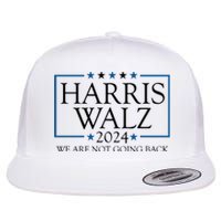 Harris Walz 2024 We Are Not Going Back Election Flat Bill Trucker Hat