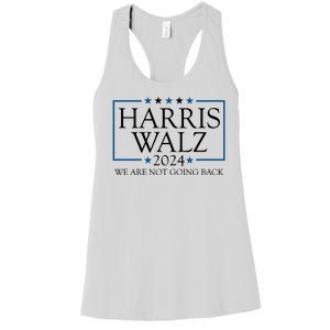 Harris Walz 2024 We Are Not Going Back Election Women's Racerback Tank