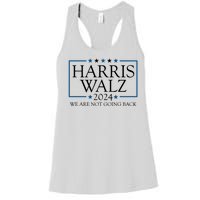 Harris Walz 2024 We Are Not Going Back Election Women's Racerback Tank