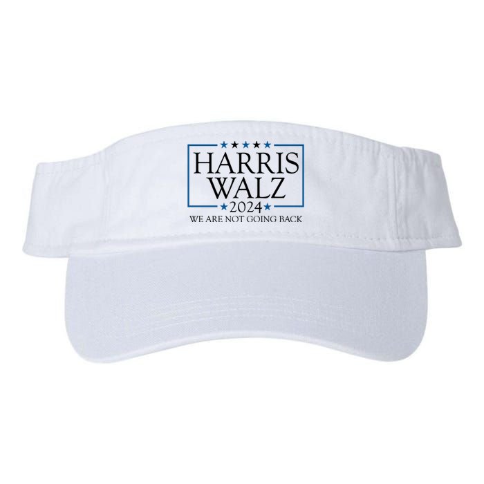 Harris Walz 2024 We Are Not Going Back Election Valucap Bio-Washed Visor