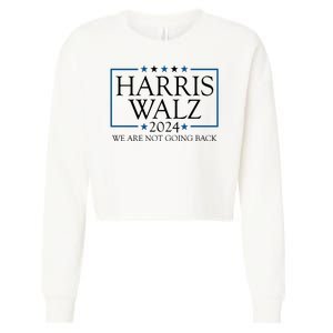 Harris Walz 2024 We Are Not Going Back Election Cropped Pullover Crew