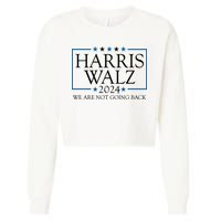 Harris Walz 2024 We Are Not Going Back Election Cropped Pullover Crew