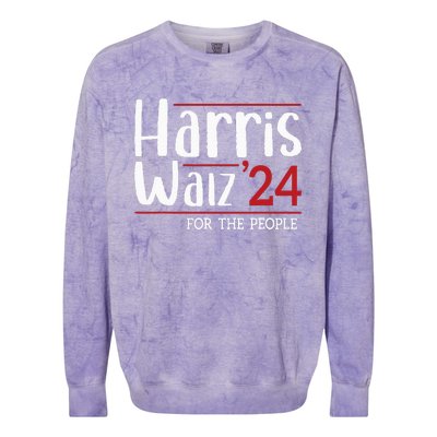 Harris Walz 2024 For President Patriotic Kamala Waltz 2024 Colorblast Crewneck Sweatshirt