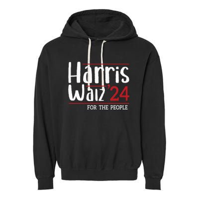 Harris Walz 2024 For President Patriotic Kamala Waltz 2024 Garment-Dyed Fleece Hoodie