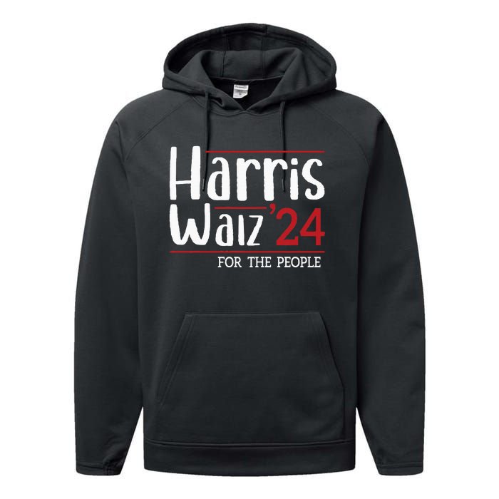 Harris Walz 2024 For President Patriotic Kamala Waltz 2024 Performance Fleece Hoodie