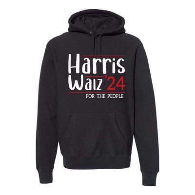 Harris Walz 2024 For President Patriotic Kamala Waltz 2024 Premium Hoodie